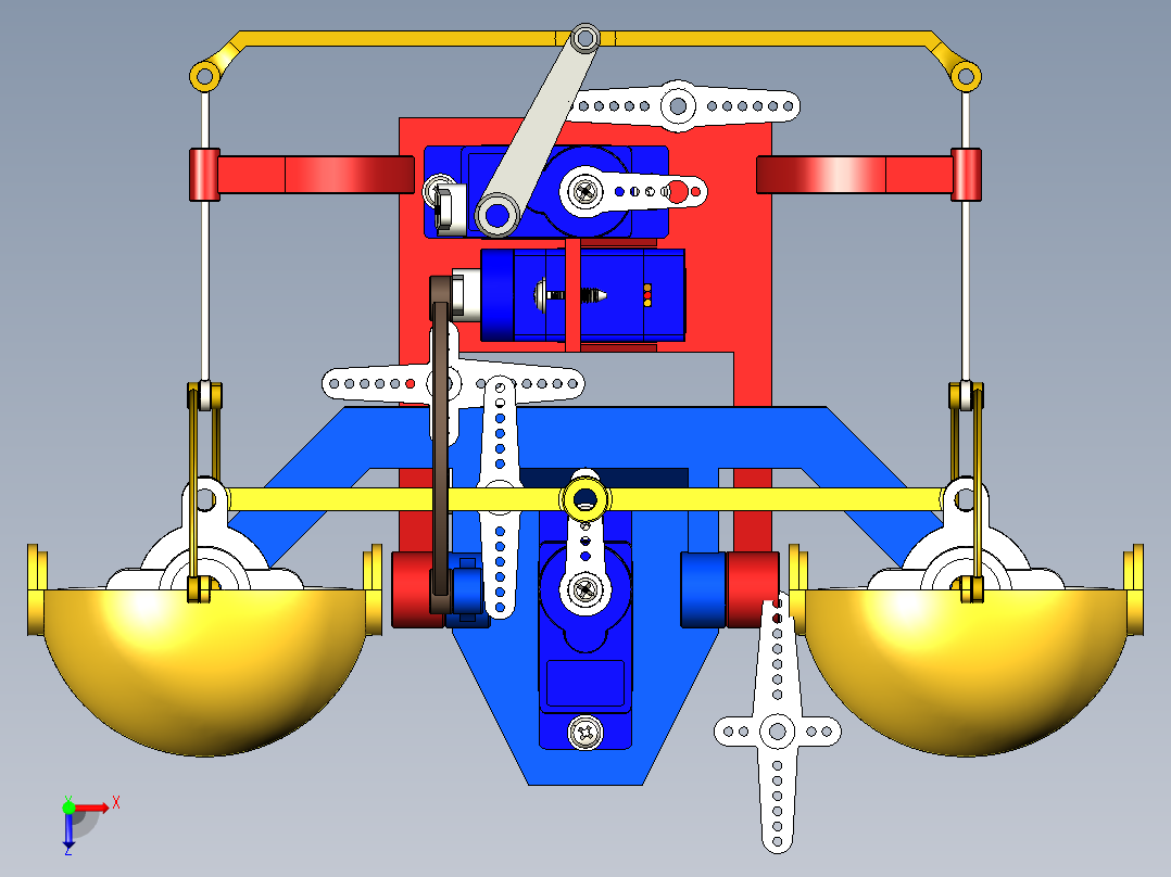 eye-mechanism人眼睛仿生机构3D图纸 STEP格式俯视图