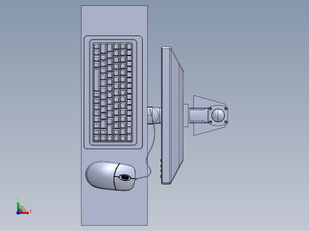 粉盒CCD检测机（sw18可编辑+工程图）前视图