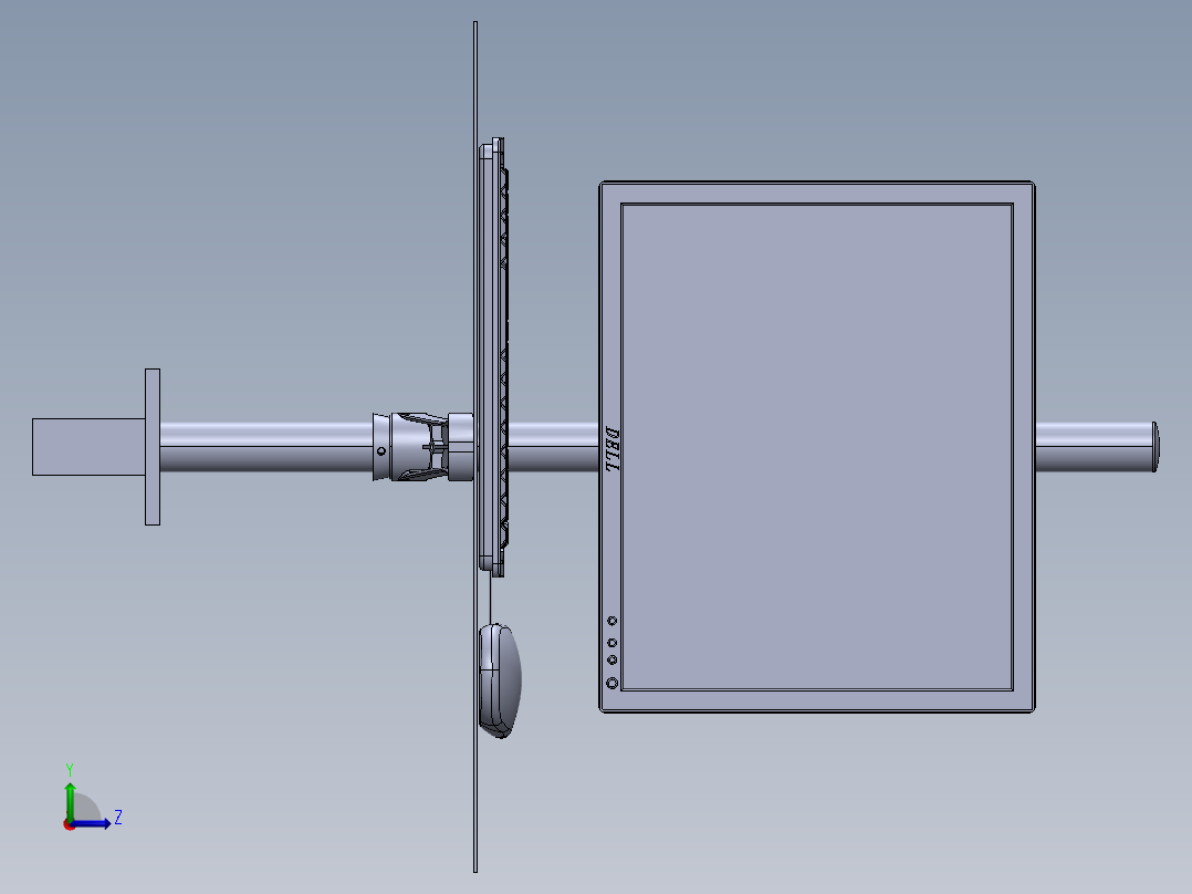 粉盒CCD检测机（sw18可编辑+工程图）左视图