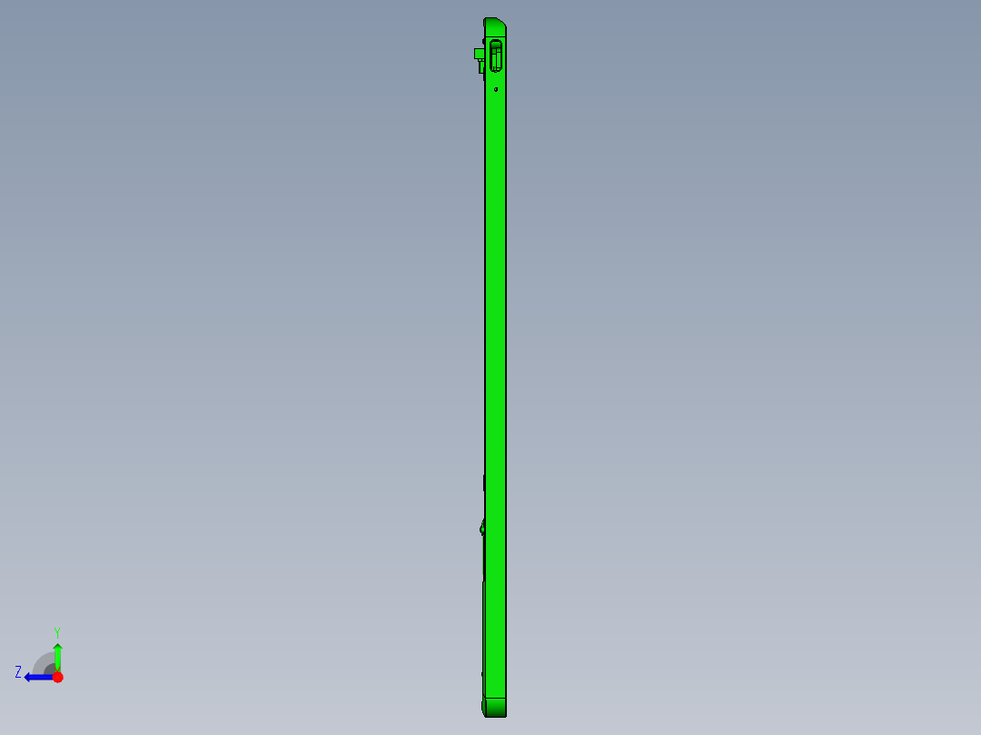 包胶版笔记本C壳攻牙程序模型右视图