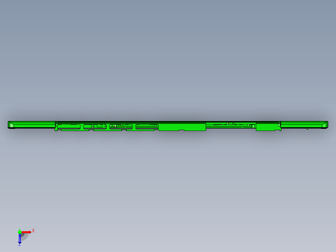 包胶版笔记本C壳攻牙程序模型俯视图
