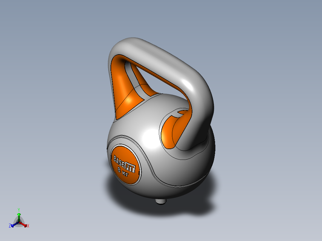 哑铃球正等轴测图