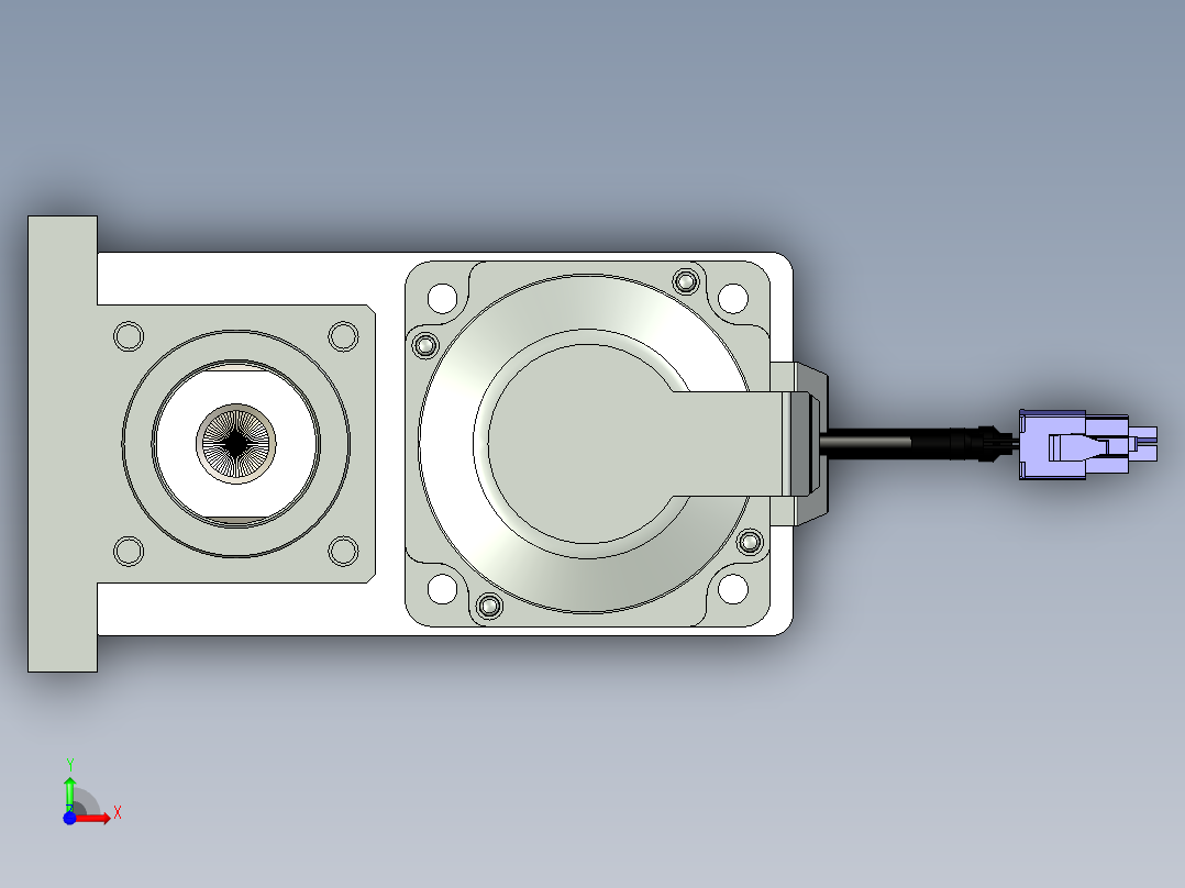 折返式电动缸G-210400前视图
