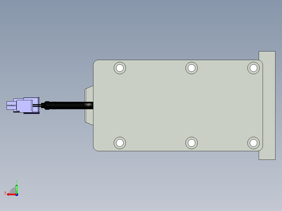 折返式电动缸G-210400后视图