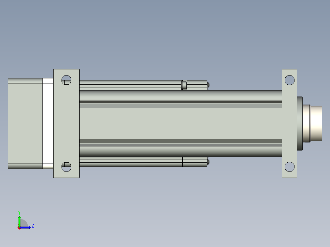 折返式电动缸G-210400左视图