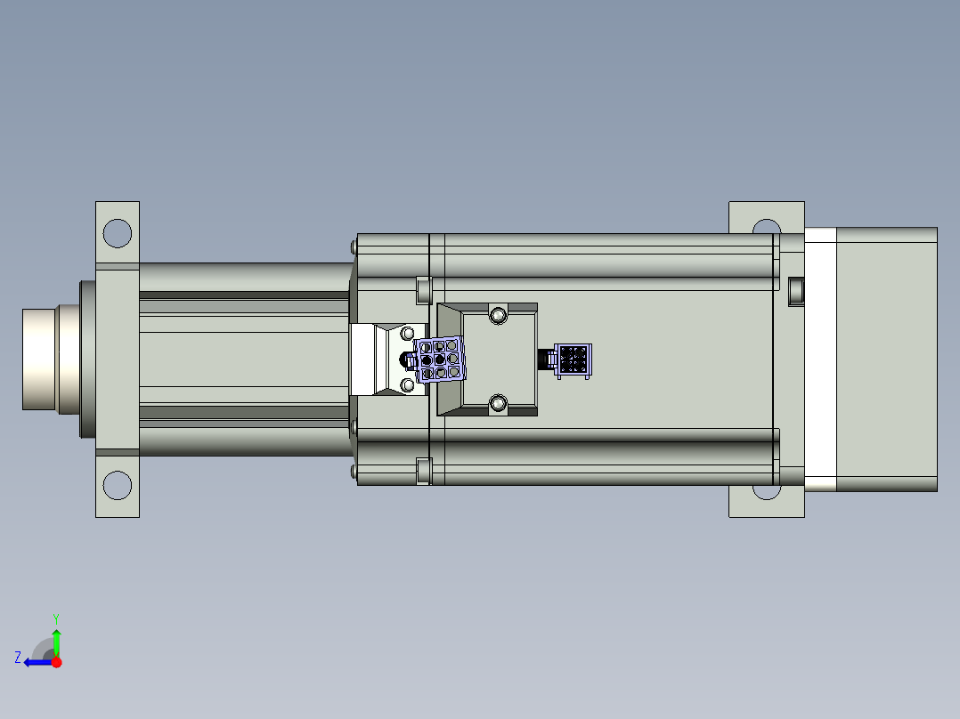 折返式电动缸G-210400右视图