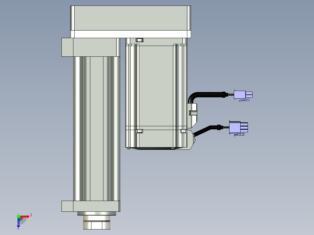 折返式电动缸G-210400俯视图