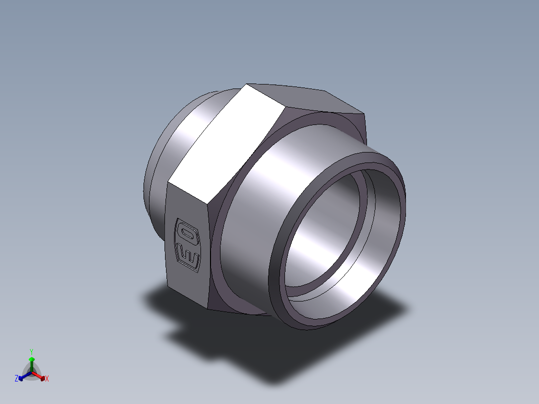 焊接直接头、1CW-36-28正等轴测图
