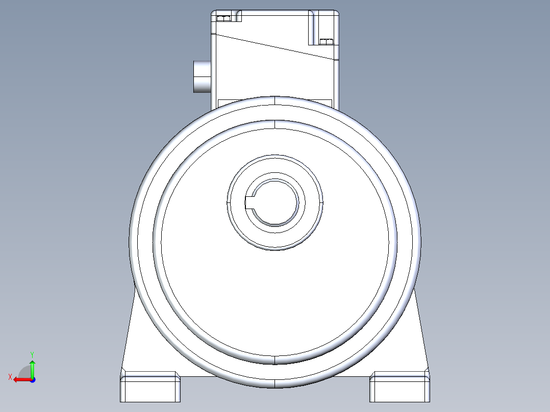 BH型卧式三相（铝）铁壳（刹车）齿轮减速马达[BH-28-0.4-15-90-SG3-TL]后视图