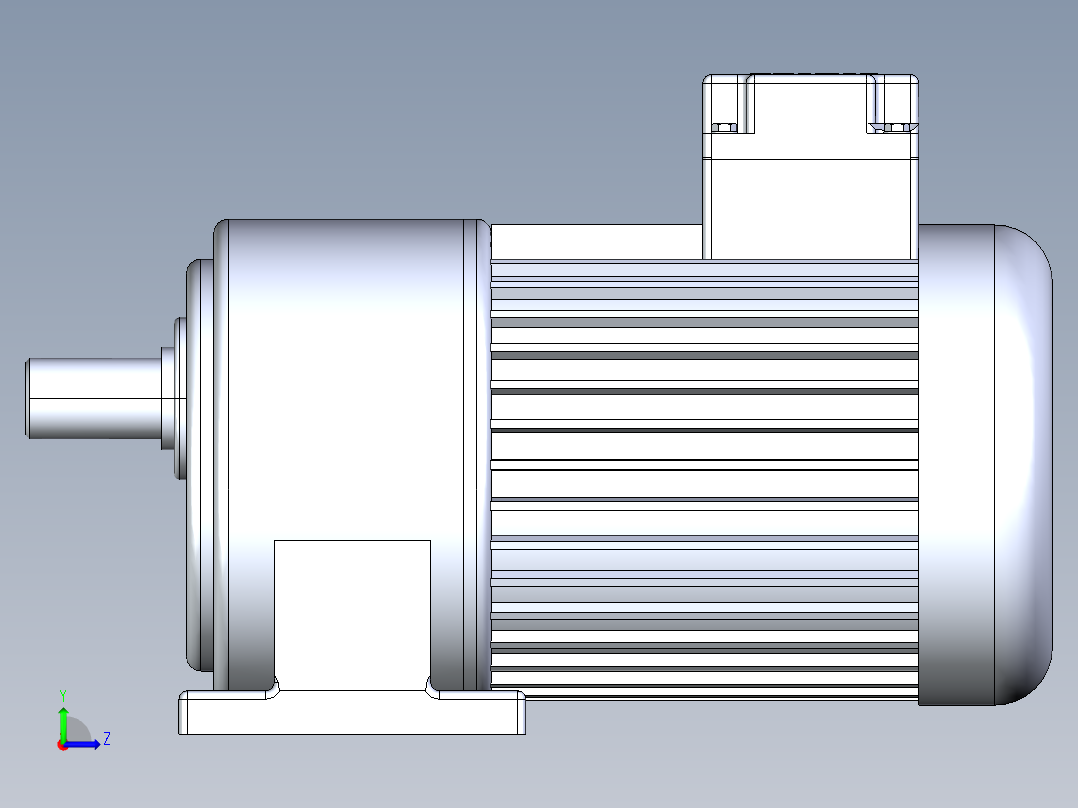 BH型卧式三相（铝）铁壳（刹车）齿轮减速马达[BH-28-0.4-15-90-SG3-TL]左视图