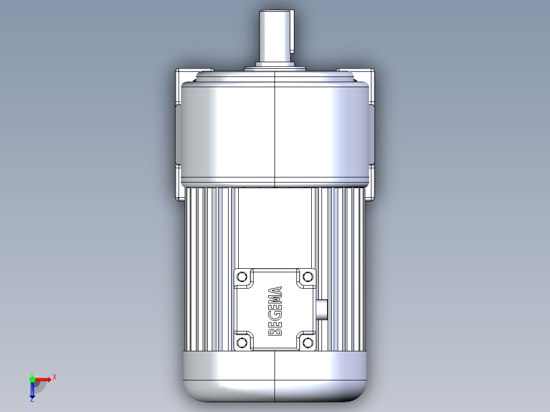 BH型卧式三相（铝）铁壳（刹车）齿轮减速马达[BH-28-0.4-15-90-SG3-TL]俯视图