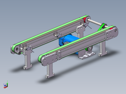 0.7米双皮带输送机图纸