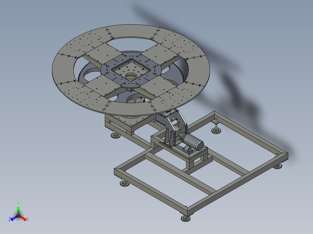 大型转盘正等轴测图