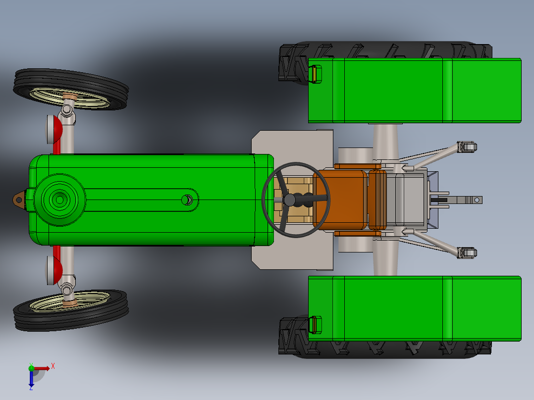 拖拉机、四轮车(18)俯视图