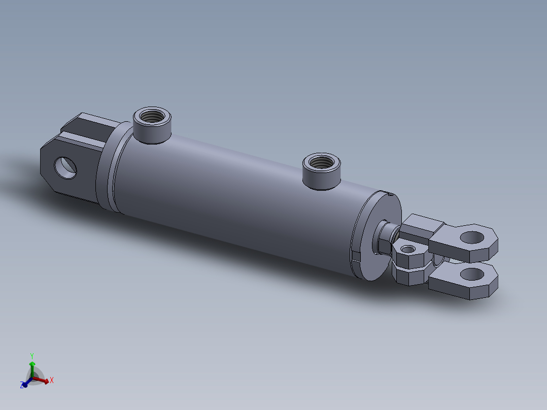 焊接式液压缸（带前后端安装孔）80x35x115 mm