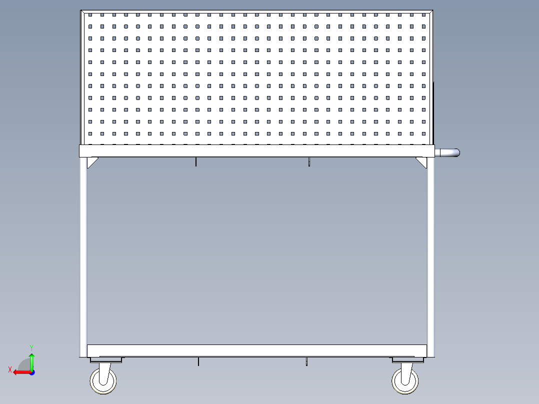 工位推车后视图