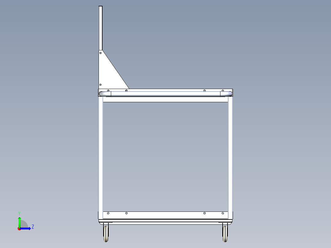 工位推车左视图