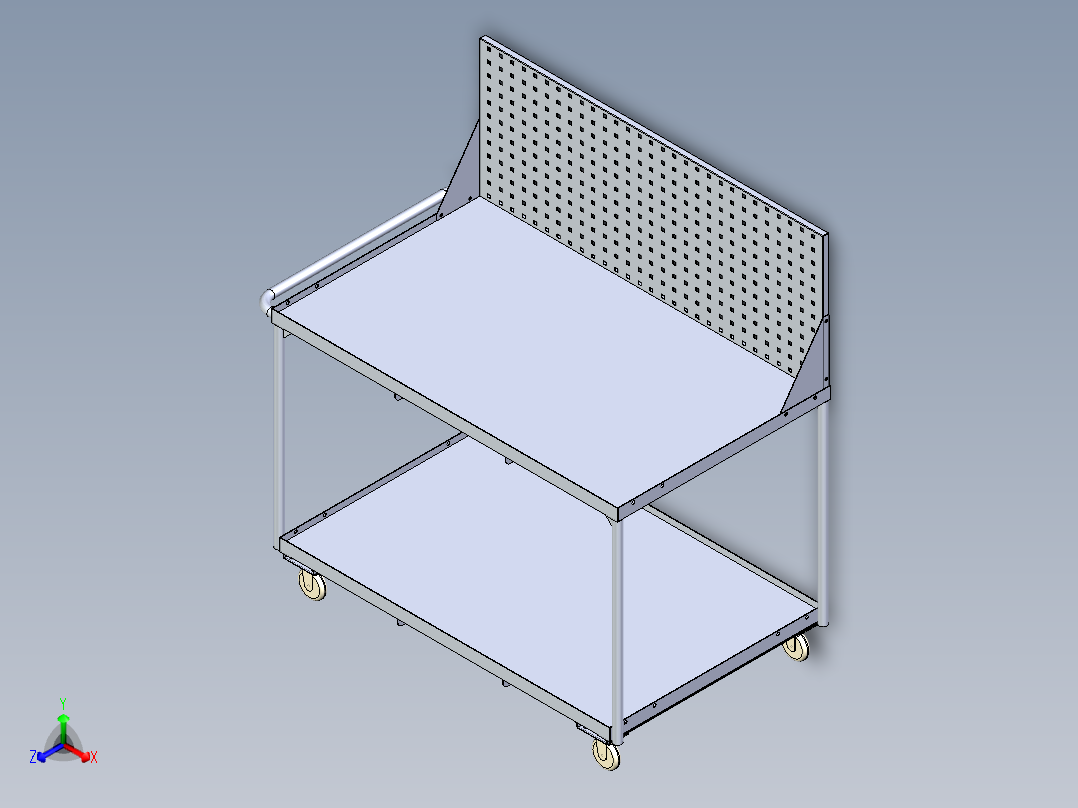 工位推车正等轴测图