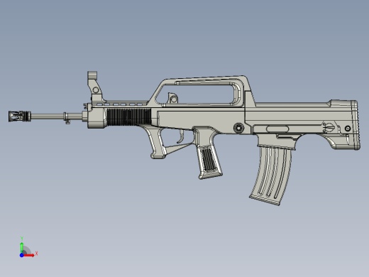 手枪左轮冲锋枪老式狙击步枪设计3D图纸real-sword-rs-type-97-aeg sw stp前视缩略图