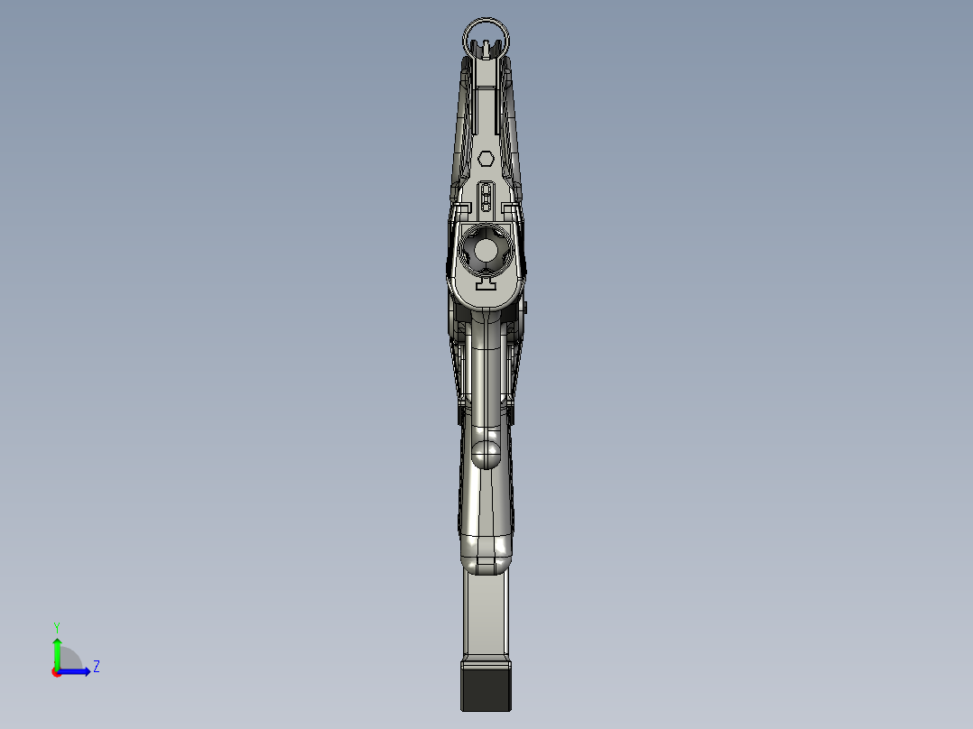 手枪左轮冲锋枪老式狙击步枪设计3D图纸real-sword-rs-type-97-aeg sw stp左视图
