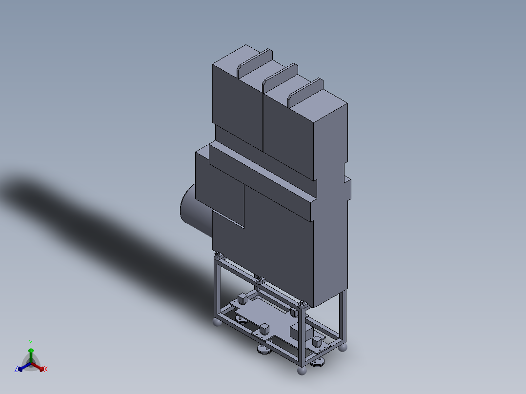 直流牵引断路器正等轴测图