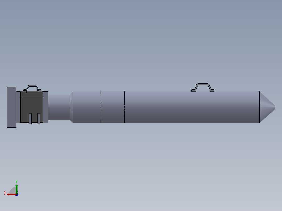 用于消灭藏在洞里的老鼠害虫的工具后视图