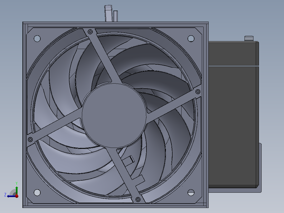 用于消灭藏在洞里的老鼠害虫的工具右视图