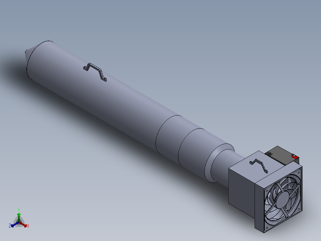 用于消灭藏在洞里的老鼠害虫的工具正等轴测图
