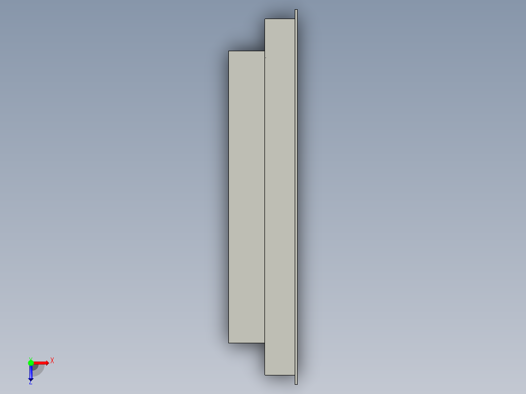 17寸工控触摸屏俯视图