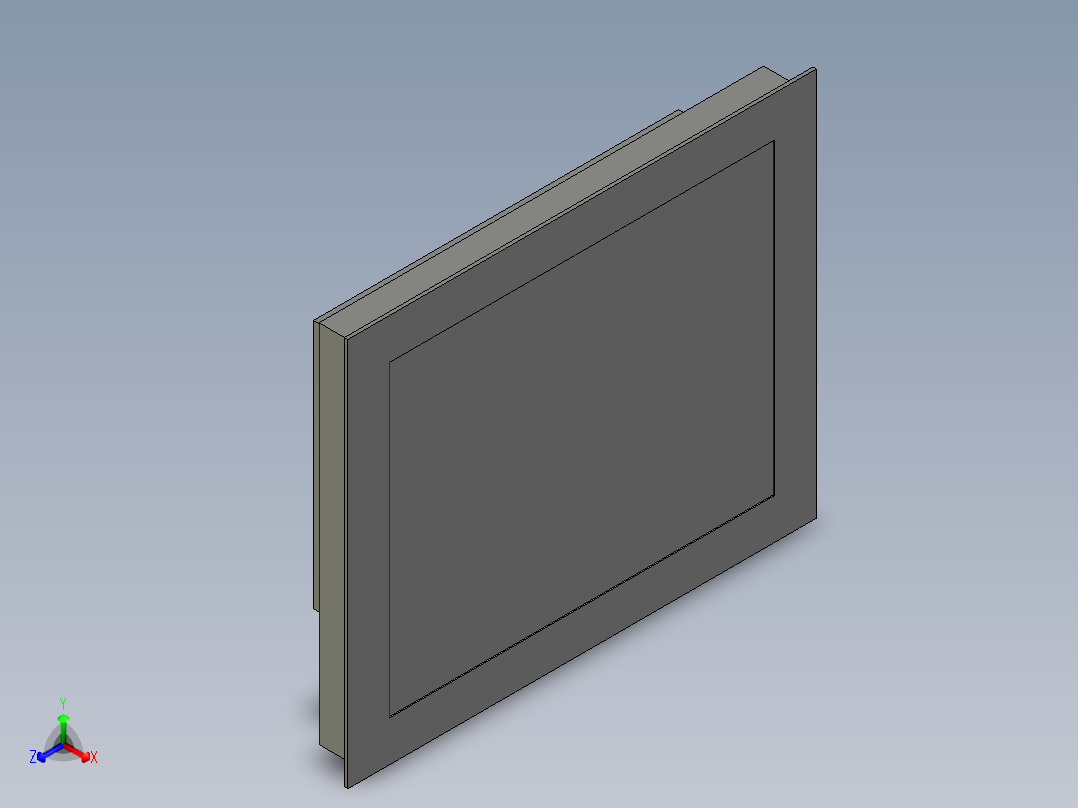 17寸工控触摸屏正等轴测图
