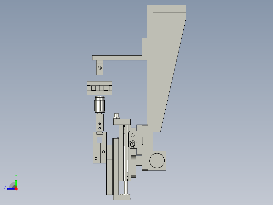 成品下料组件右视图