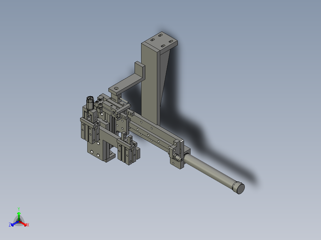 成品下料组件正等轴测图
