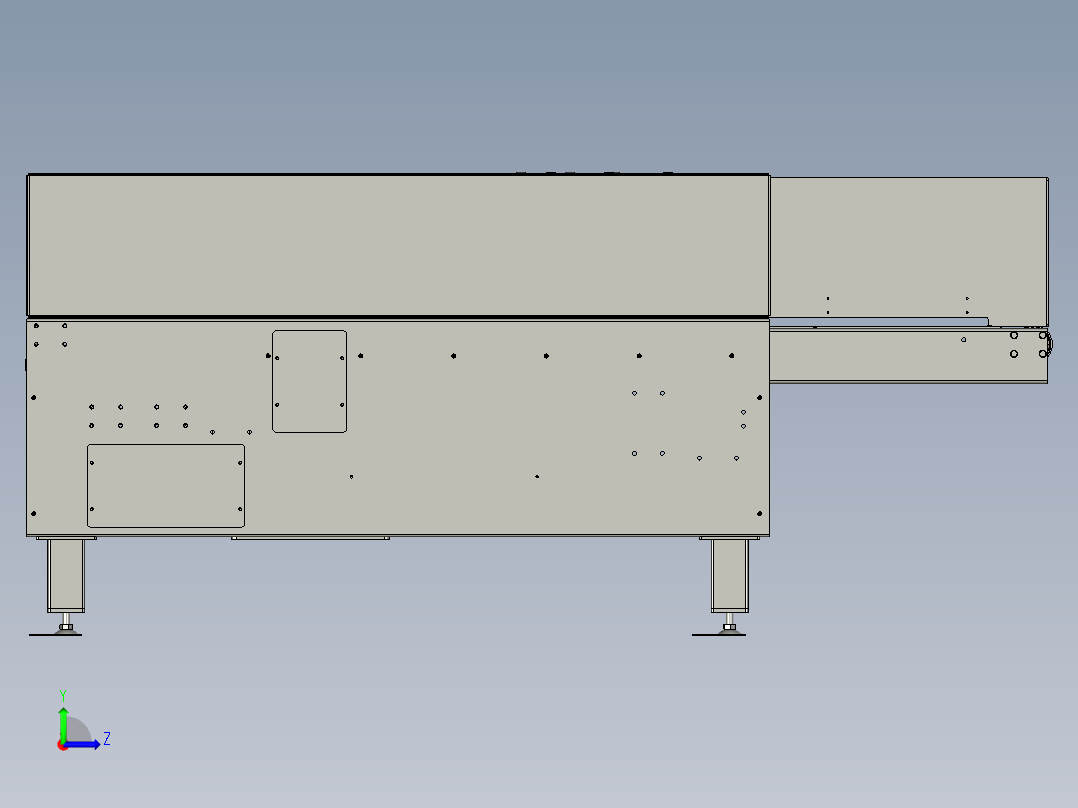 小型伸缩线工业轻型可伸缩皮带线传动带左视图
