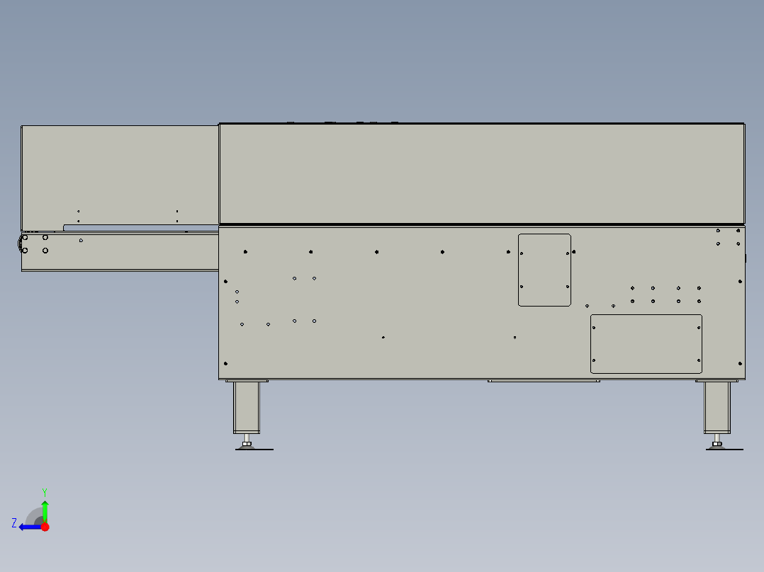 小型伸缩线工业轻型可伸缩皮带线传动带右视图