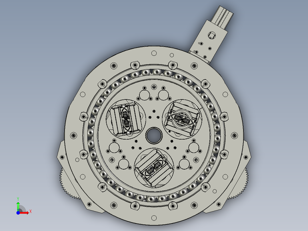 YWP200K4-02-01-00三轴组件前视图