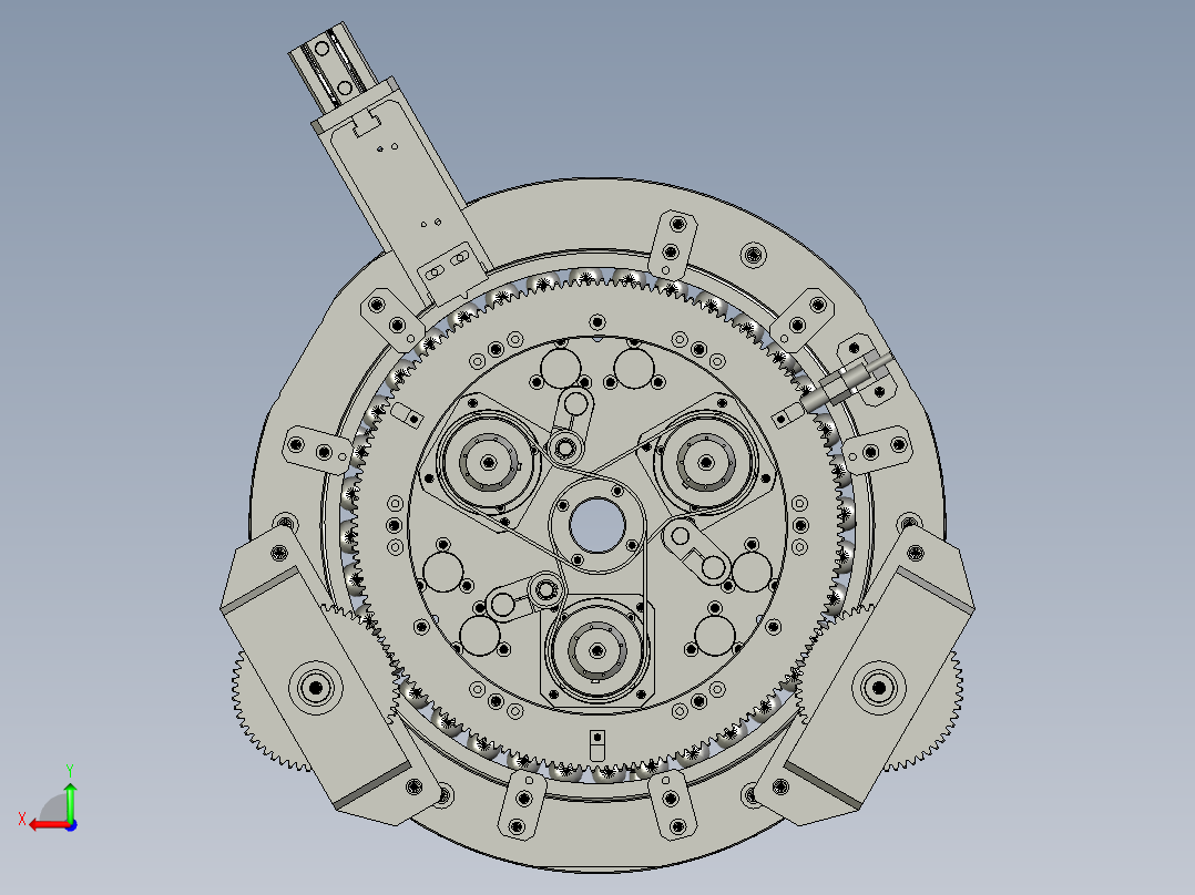 YWP200K4-02-01-00三轴组件后视图