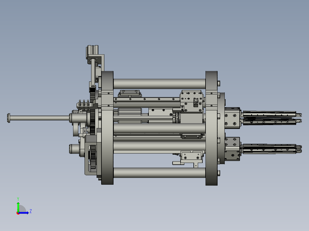YWP200K4-02-01-00三轴组件左视图