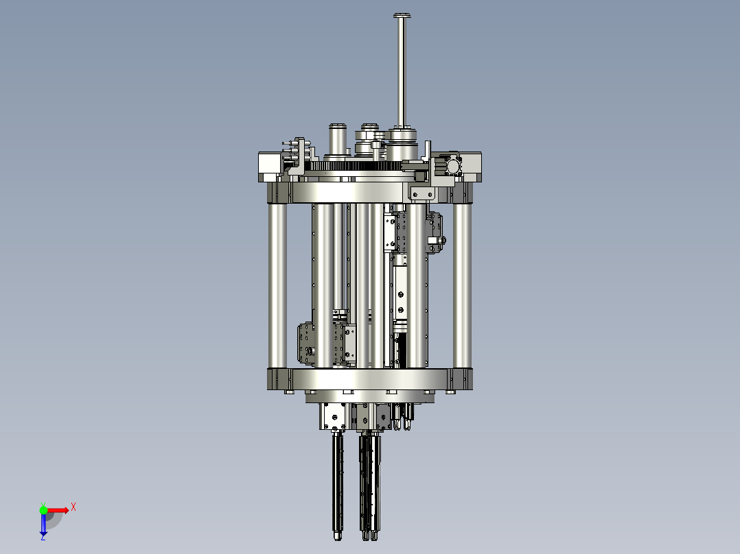 YWP200K4-02-01-00三轴组件俯视图