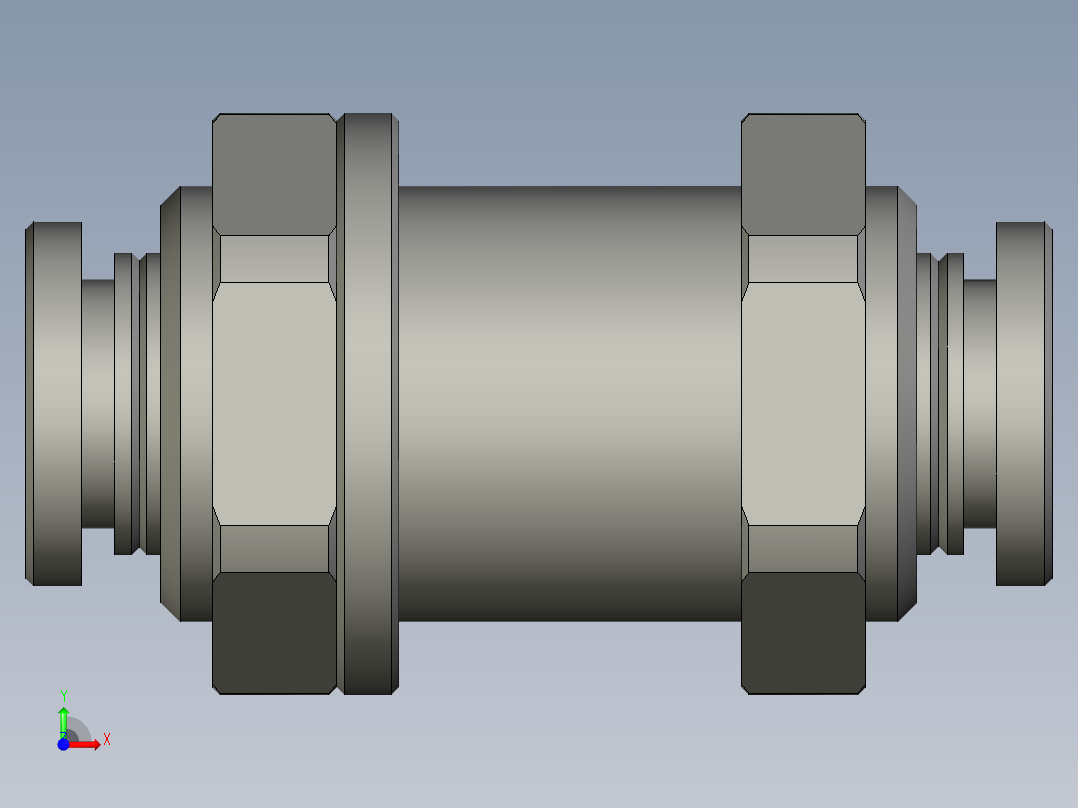接头BPM6亚德客前视图
