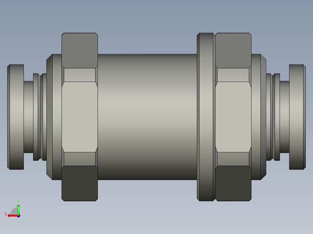 接头BPM6亚德客后视图