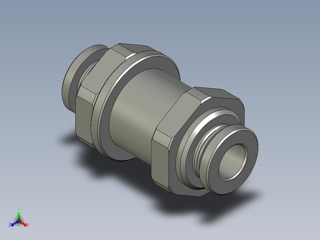 接头BPM6亚德客正等轴测图