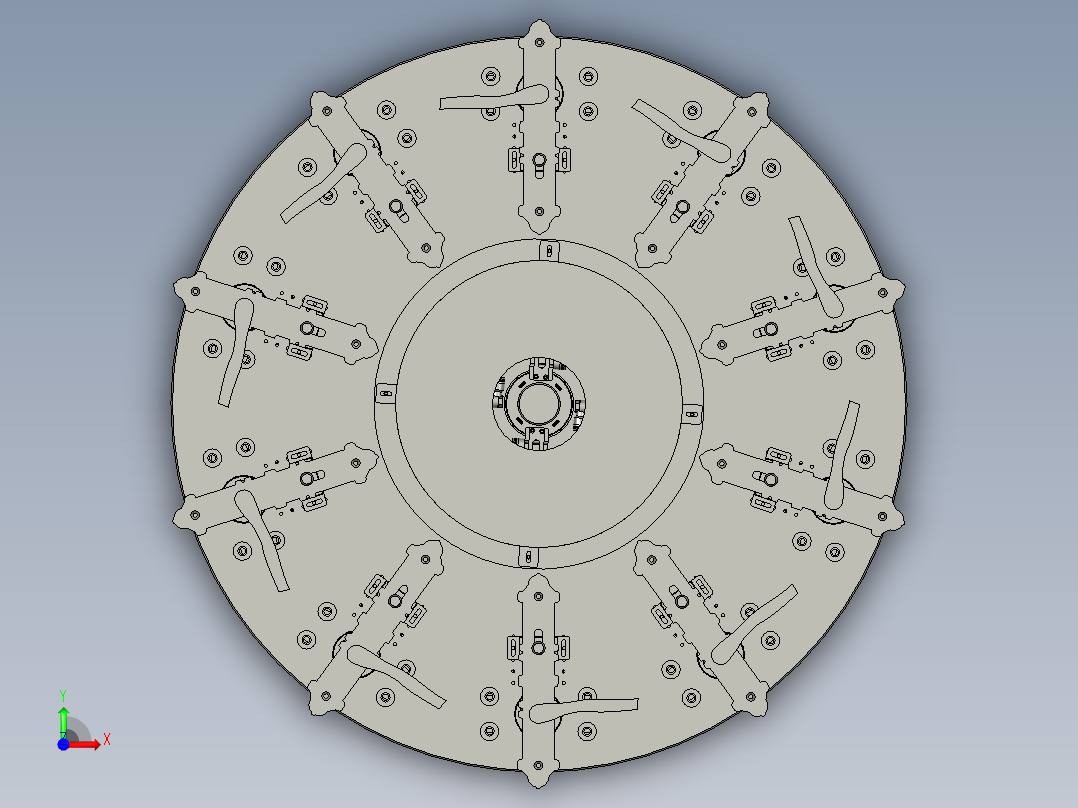圆盘组件前视图