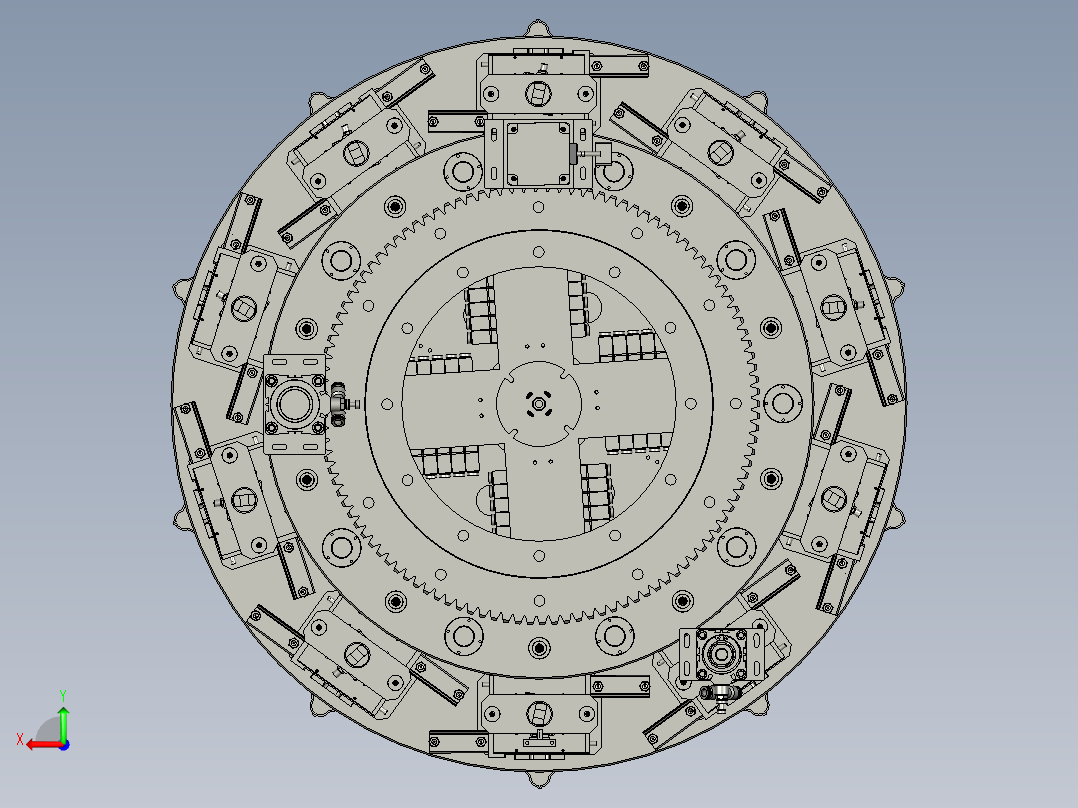 圆盘组件后视图