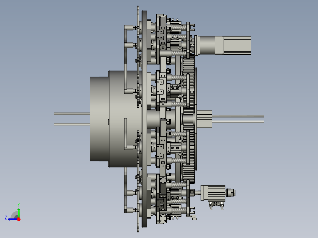 圆盘组件右视图