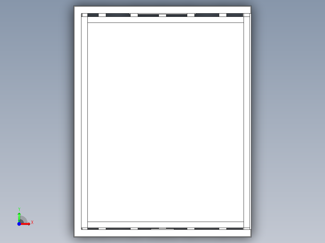 B8保险杠骨架器具_翻板前视图