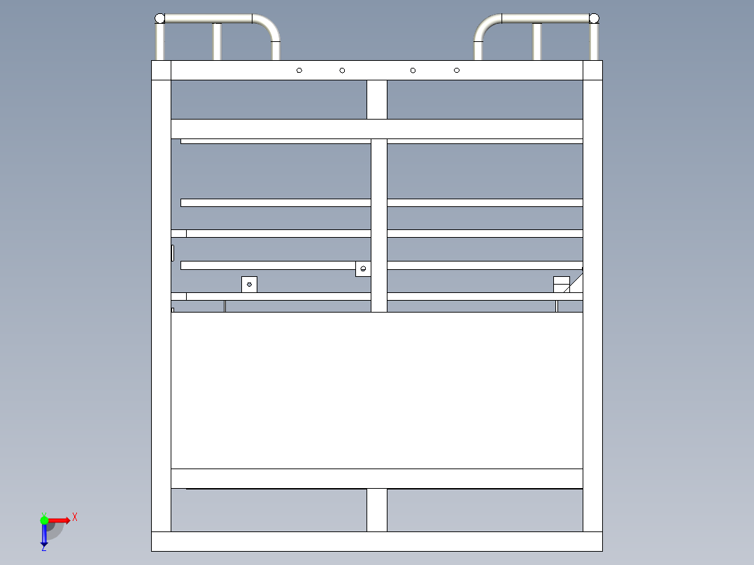 B8保险杠骨架器具_翻板俯视图
