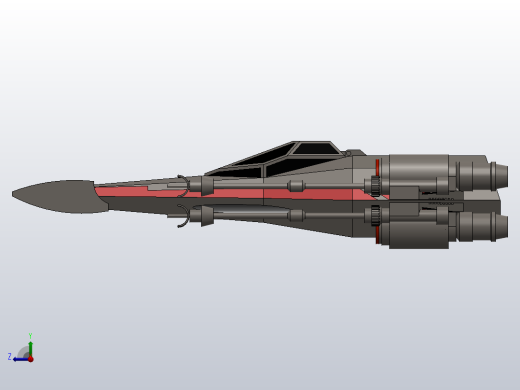 X翼星球大战的简单设计右视缩略图
