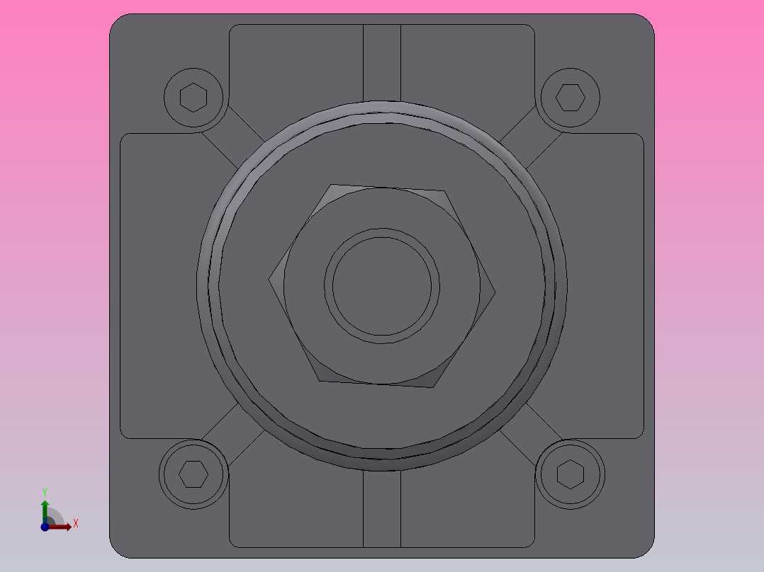 SU标准复动型气缸SID32×100-S-CS1U1前视图