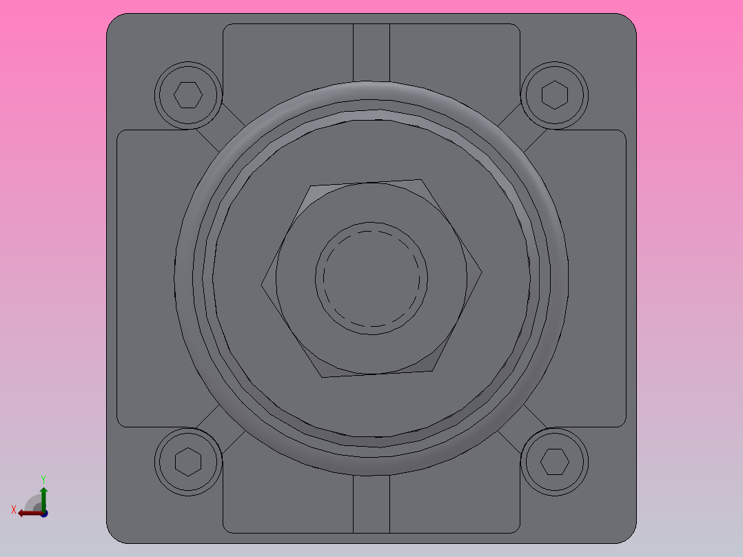 SU标准复动型气缸SID32×100-S-CS1U1后视图