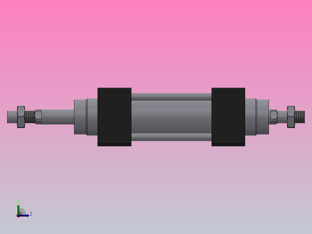 SU标准复动型气缸SID32×100-S-CS1U1左视图